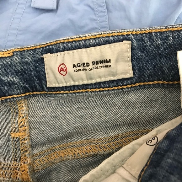 AG Adriano Goldschmied The Farrah Skinny Ankle Distressed Raw Hem Jeans Size 26R - Picture 6 of 11